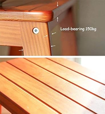 Yyqttd Wooden Step Stool Folding 3 Layer Ladder Chair Seat Utility