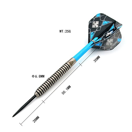 Black Scorpion CUESOUL 90% Tungsten Steel Tip Darts Set 18/20/24/25 Grams with Slim Dart Case (C2103)