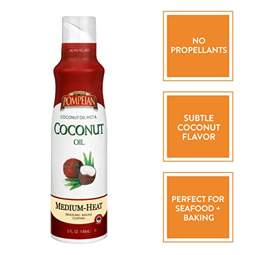 Pompeian Coconut Oil NonStick Cooking Spray, Subtle Coconut Flavor