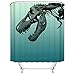 Fangkun Custom Dinosaur Skull Printed Shower Curtain - Polyester Fabric Halloween Bath Curtains Set - 12PCS Shower Hooks - 72 x 72 inches