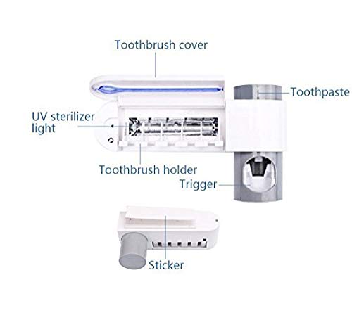 image for SEAGO Toothpaste Squeezer and Holder Set Toothpaste Dispenser UV Ultra