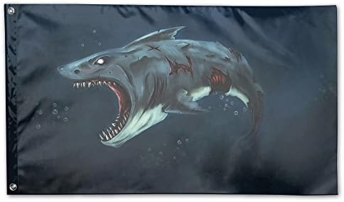 100% Polyester Fiber Zombie Sharks 2017 New Style Cool International American Flag House Flag Boat Flag 3 X 5