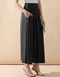 DOUBLJU High Waist Maxi Skirts for Women Long
