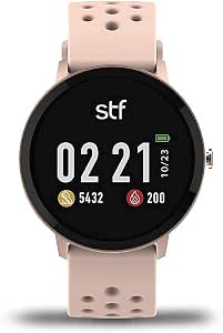 STF Smartwatch Rosa Kronos Sport Pink Deportivo para Mujer, Pantalla De 1.3  Pulgadas, Compatible con Android Y iOS, Resistente Al Agua 1 M, Monitores  De Actividad, Medidor De Pasos : Amazon.com.mx: Electrónicos