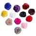 ULTNICE 12pcs Faux Fur Pom Poms DIY Fluffy Ball for Knitting Hats Scarves Bags Charms