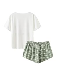 VENTELAN pijama de verano para dama, 2 piezas, lindo pijama de gato, pijama
