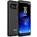 Galaxy S8 Plus Battery Case Compatible with Qi Wireless Charging, Alpatronix BX430plus 6.2-inch 5000mAh Slim Rechargeable Protective Portable Charger Cover for Samsung Galaxy S8+ [Android 8.0] - Black