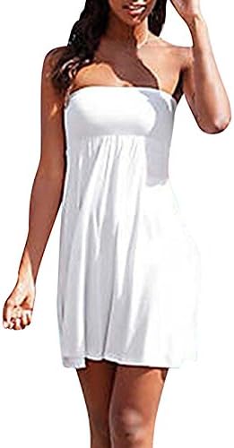 CMGD Womens Sexy Beach Halter Straps Tube Swimdress One Piece Swimsuit Cover Up