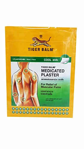 Tiger Balm Medicated Cool Plaster Pains Relief, BIG Size 10 Cm X 14 Cm (2 Plasters:1bag) X 10 Packs - Thumbnail 2