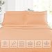 Nestl King Sheet Set - Luxury 1800 Ultra-Soft Microfiber King Bed Sheets - Double Brushed - Deep Pockets - Easy Fit - 4 Piece Set - Bedding Sheets & Pillowcases (King, Light Orange)