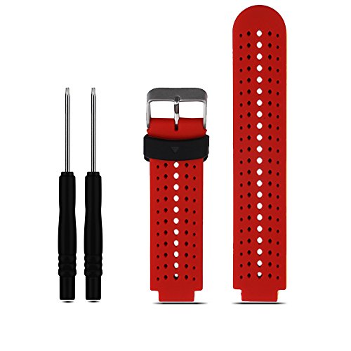 Cathy Clara Soft Silicone Replacement Wrist Watch Band for Garmin Forerunner 230/235/630,Special Edition Wristbands Metal Buckle Clasp Watch Strap Replacement Bracelet
