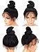 Persephone Light Yaki Straight 360 Lace Frontal Wig Pre Plucked With Baby Hair Yaki 360 Human Hair Wigs for Black Women Brazilian Remy Virgin 360 Wig Human Hair 150 Density 12 Inch Natural Color
