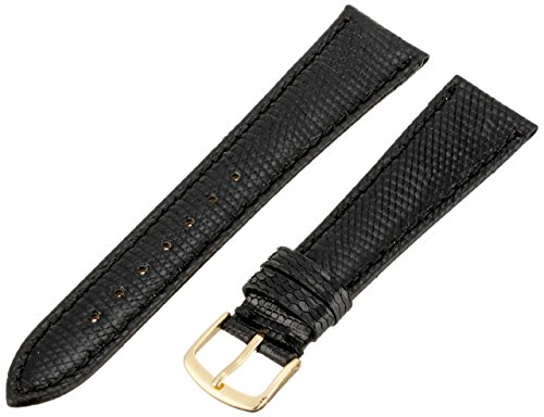 Hadley-Roma Men s 20mm Leather Watch Strap, Color:Black (Model: MSM715RA-200)
