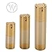 Rocutus 3pcs/set Empty Airless Cosmetic Bottle Plastic Pump Container for Travel (gold)