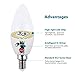 E12 LED Bulb,Acaxin LED Candelabra Bulbs 6W 60 Watt Equivalent, 600 Lumen,Natural Daylight White 4000K Chandelier Light Bulbs for Ceiling Fan,Non-Dimmable,6 Pack