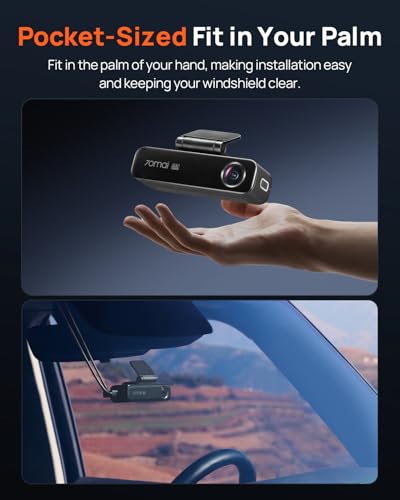70mai M800 4K Dash Cam Front and Rear for Cars, STARVIS 2 IMX678 Super Night Vision and F1.7 Aperture, Dual HDR, 4G LTE & 5GHz Wi-Fi, Built-in 128GB eMMC, GPS, Voice Control, Monitor