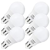 LOHAS LED A19 Light Bulbs, 9W(60 Watt Equivalent) Light Bulbs, 2700k Warm White(Soft White) LED Replacement Bulbs, Medium Screw Base (E26), 240 Degree Beam Angle LED Home Lighting (Pack of 6)