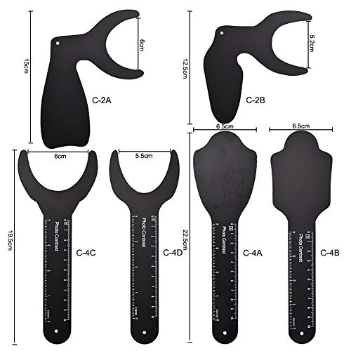 Angzhili 6 Pcs Dental Intraoral Photography Black Background Plate Dental Photo Contrast Image Contraster Kit Dental Tool