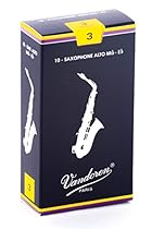 Vandoren SR213 Alto Sax Traditional Reeds Strength 3; Box of 10
