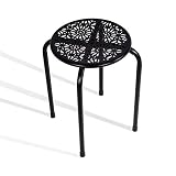 dar Living Daisy Metal Stool, Black (2-Pack)