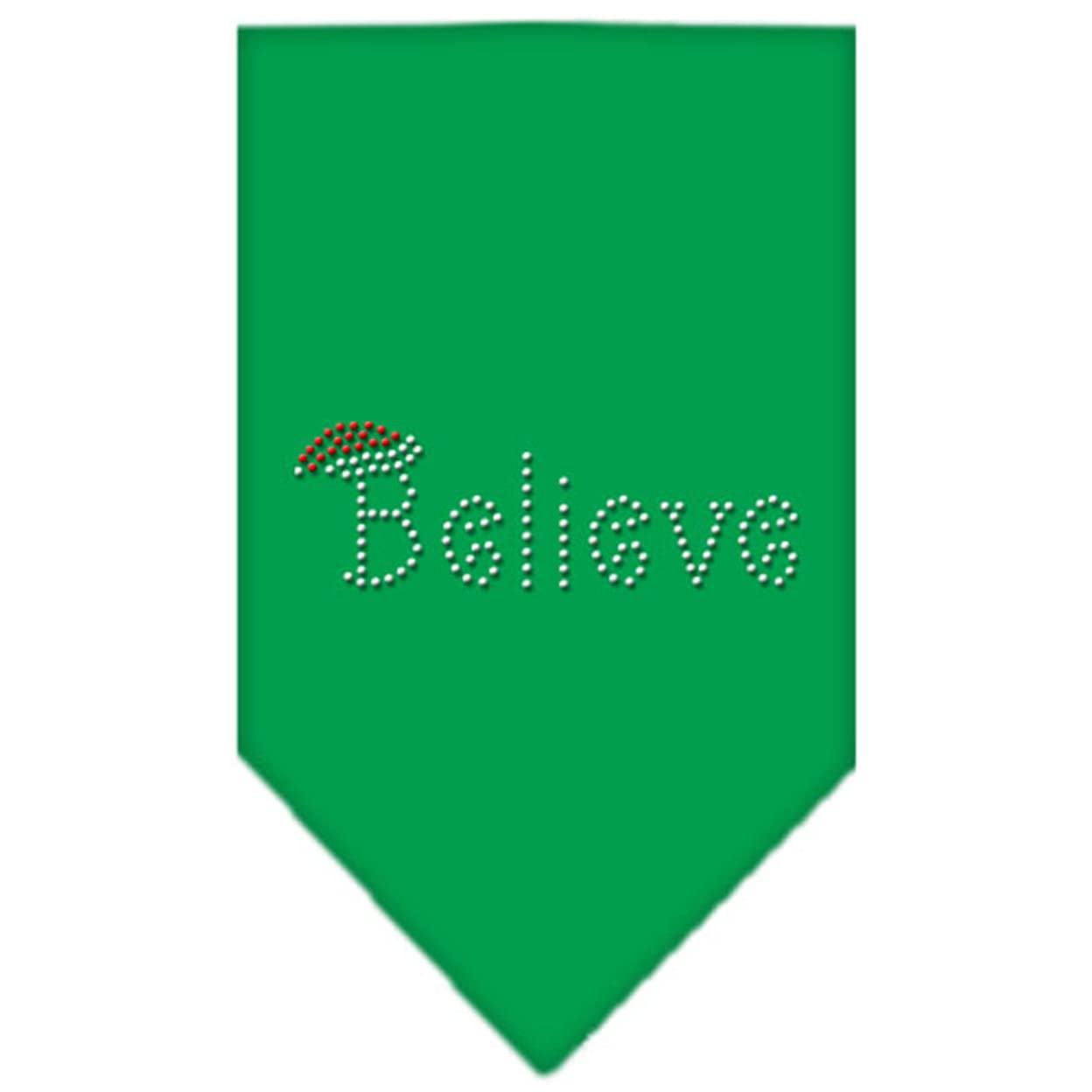 Mirage Believe Rhinestone Bandana, Large, Emerald Green