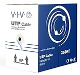 VIVO Blue 250ft Bulk Cat5e, CCA Ethernet Cable, 24 AWG, UTP Pull Box | Cat-5e Wire, Indoor, Network Installations (CABLE-V013B)