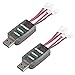 2pcs CX405 1S LiPo Battery USB Charger 4.2V 4.35V LiPo LiHV JST-PH 2.0 mCPX Connectors Tiny Whoop