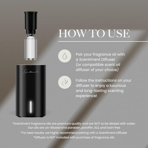 Scentiment Ocean Breeze Diffuser Oil - Premium Hotel Scent with Notes of Bergamot, Lemon, Jasmine with Marine & Amber Home Scent, Hotel Fragrance Oil Diffuser Refill - 16.91 fl oz (500 mL) | Premium Hotel Scent with Notes of Bergamot, Lemon, Jasmine with Marine & Amber Home Scent,Hotel Fragrance Oil Diffuser Refill
