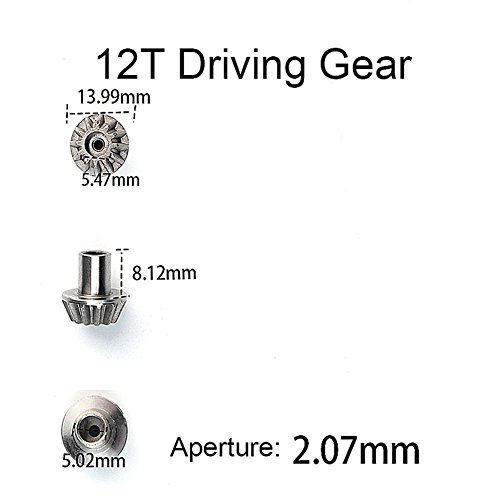 RONSHIN 12T 24T 30T 12428 Metal Gear Set Motor Driving Gear Planet Gear Differential Gear Combo Kit for WLtoys Rust-proof Treatment RC Car Truck Vehicle Part 16PCS/Set