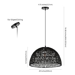 JONATHAN Y JYL6504C Campana 20" 1-Light Bohemian