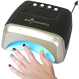 Star Cosmetics, 60W LED UV Lamp, Professional For Nail Gel Polish, For Fingernail &amp; Toenails, Auto Sensor 15.30.60.90 Timer Setting, Speicial Black &amp; Gold Design, Free Gift With Purchase .