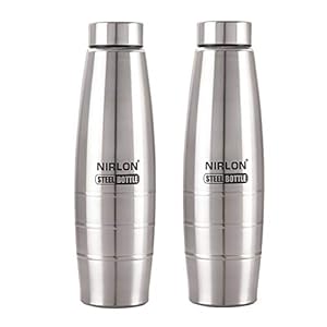 NIRLON Stainless Steel Freezer Water Bottle 1000 ml pack of 02,use for office,home,