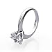 Sterling Silver Round 1.5ct CZ 6 prong Classic Solitaire Wedding Engagement Ring 7.5MM (Size 5 to 10)