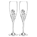 Wedding Accessories Sparkling Love Champagne Flute (Set of 2), Silver