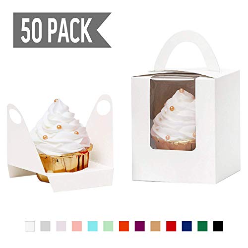 Cupcake boxes. OccasionWise Premium Clear Large Cupcake Containers 24