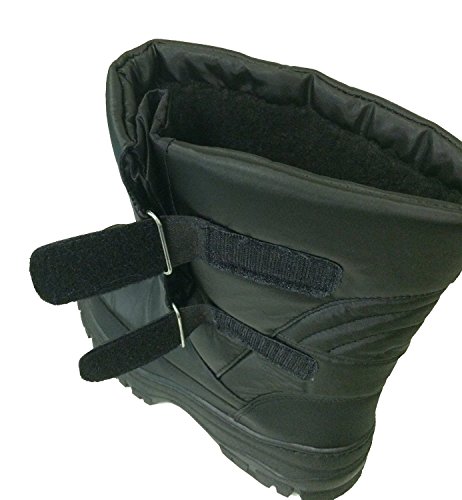 VK-3100CS Men's Snow Boots Winter Boots Cold Weather Water Repellent Nylon Ski Warm Fur Lined Snow Shoes, Black (9 D(M) US, Black) - Thumbnail 6