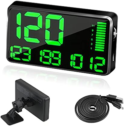 KingNeed GPS Speedometer Universal GPS Extend Digital Display 5.4 inch HUD Speedometer MPH/KMH with Over Speeding Alarm for All Vehicles Cars Bicycles KingNeed GPS Speedometer Universal GPS Extend Digital Display 5.4 inch HUD Speedometer MPH/KMH with Over Speeding Alarm for All Vehicles Cars Bicycles