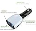 USB Car Charger, Awakelion Quick Charge 2.0 LED 2-Port USB Phone Charger(3.4A / 30W) with Voltage Meter Monitor LCD Screen Display for All Devices