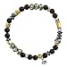 Silpada 'Sightseer' Natural Agate Stretch Bead Bracelet with Crystals in Sterling Silver and Brass, 6.75