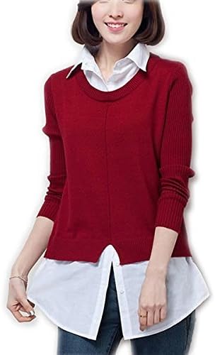 Amazon 長袖 重ね着風 ニットトップス ロング丈 シャツ 襟付き ブラウス カットソー 無地 ワイシャツ フレディース 婦人服 春 夏 秋 冬 黒 白 赤 靴 大きいサイズ 安い かわいい おしゃれ シャツ ブラウス 通販 Amazon 長袖 重ね着風 ニットトップス ロング丈 シャツ 襟付き ブラウス カットソー 無地 ワイシャツ フレディース 婦人服 春 夏 秋 冬 黒 白 赤 靴 大きいサイズ 安い かわいい おしゃれ シャツ ブラウス 通販