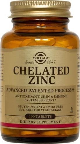 Solgar – Chelated Zinc, 100 Tablets