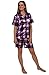 Del Rossa Womens Satin Pajamas, Short Pj Set with Piping