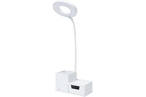 LDAUYZLING Desk Lamp LED Night Light Dormitory Bedside Reading Small Desk Lamp with Pen Holder Storage Drawer (Charging and P