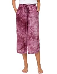 Pantalones de salón para dama cómodos y teñidos con corbata