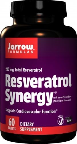 Jarrow Formulas Resveratrol Synergy, 200 milligrams 60 Tablets (Pack of 3 bottles)