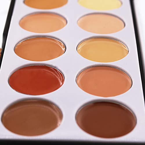 shamrock58 10 Colors Full Coverage Cream Concealing Foundation Concealer Makeup Silky Combination (Multicolor) - Thumbnail 5