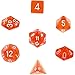 Polyhedral 7-Die Translucent Dice Set - Orange