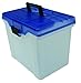 STAPLES 757451 Portable File Box Letter Size Clear w/Blue Lid (110990)