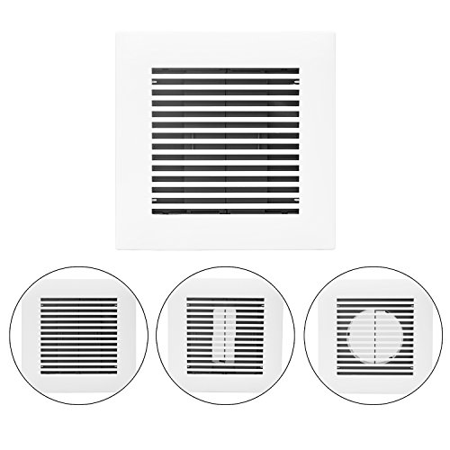 HG POWER 4 Inch Diameter Soffit Vent Adjustable Square Louver ABS Intake Vent Grill Cover White