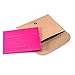 Slim Genuine Leather Credit Card Holder Front Pocket Wallet with RFID Blocking - Hot Pink